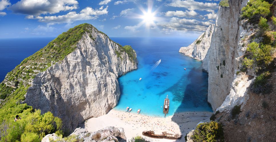 Beach Navagio in Zakynthos