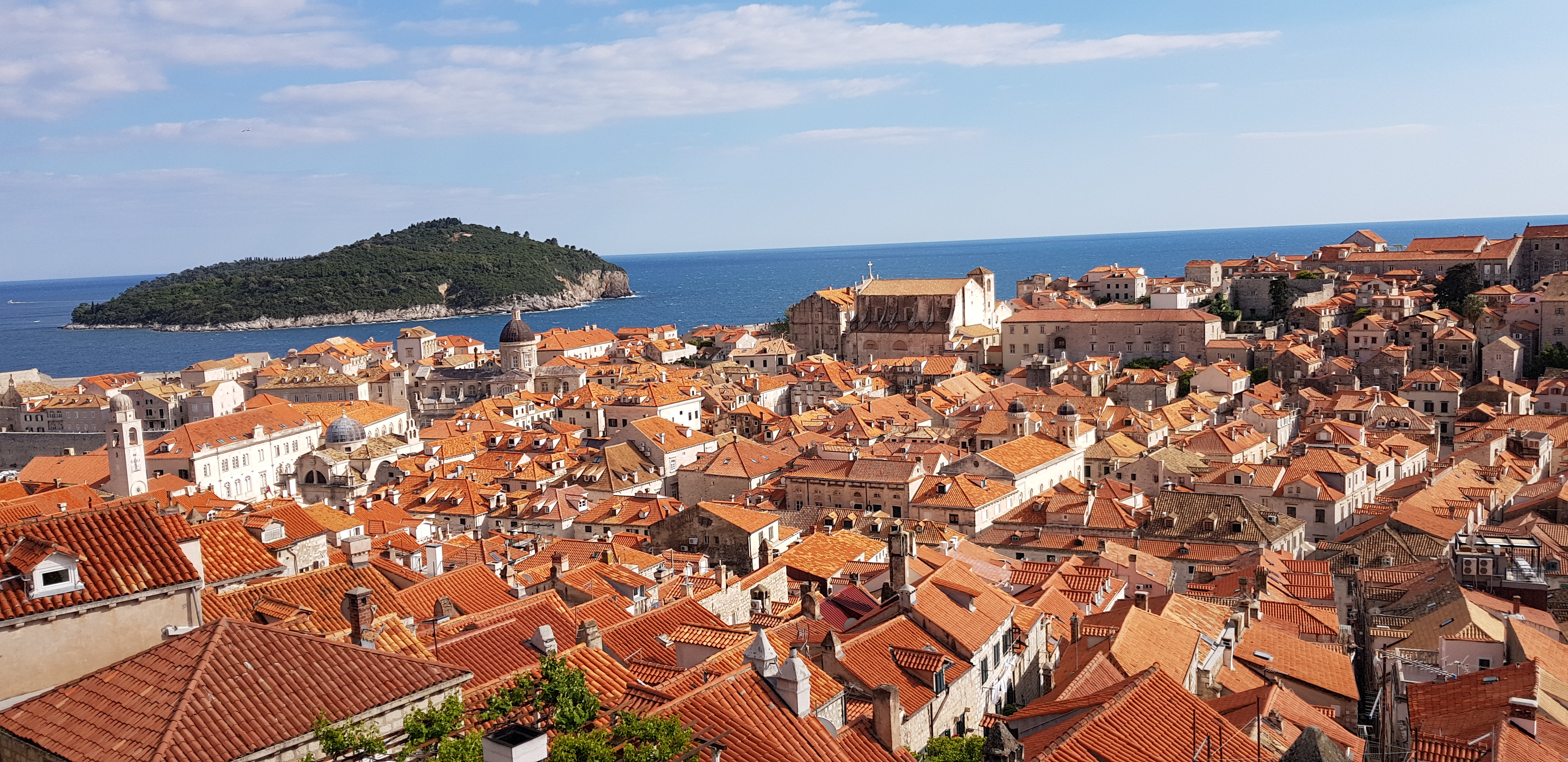 View of the ancient walled city of Dubrovnik